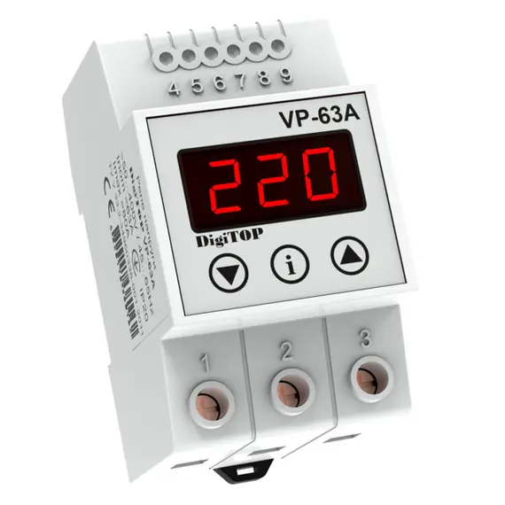 РЕЛЕ DIGITOP VP-63A ЗА ЗАЩИТА ОТ НАПРЕЖЕНИЕ, МОНОФАЗНО, ЦИФРОВО