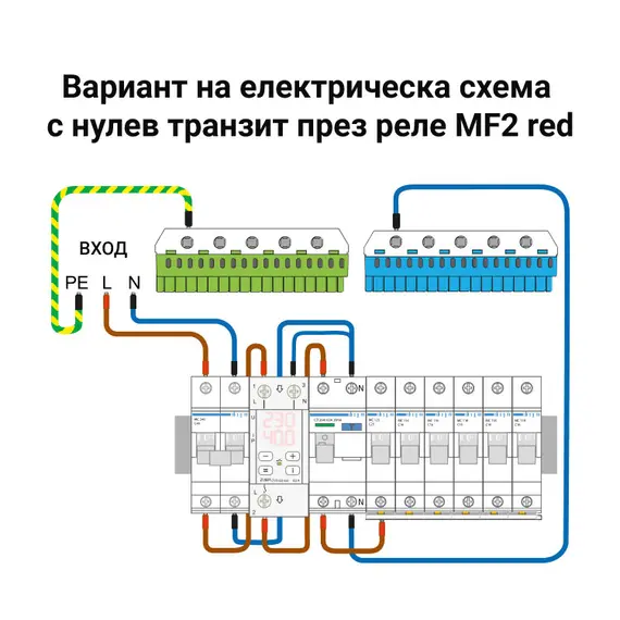 РЕЛЕ ЗА СЛЕДЕНЕ, КОНТРОЛ И ЗА ЗАЩИТА ОТ НАПРЕЖЕНИЕ С ТЕРМОЗАЩИТА ZUBR CV2-50 RED